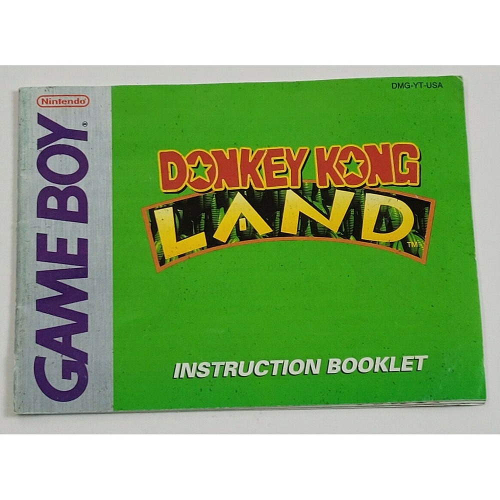 DONKEY KONG LAND ORIGINAL GAME MANUAL ONLY - GAME BOY INSTRUCTION MANUAL